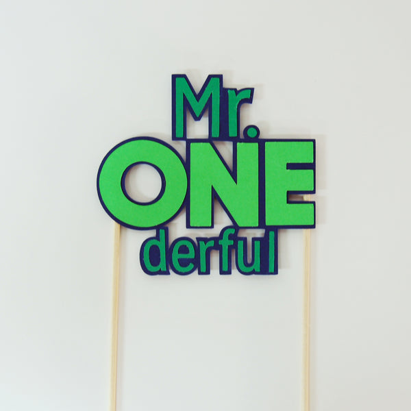 Mr.Onederful Cake Topper