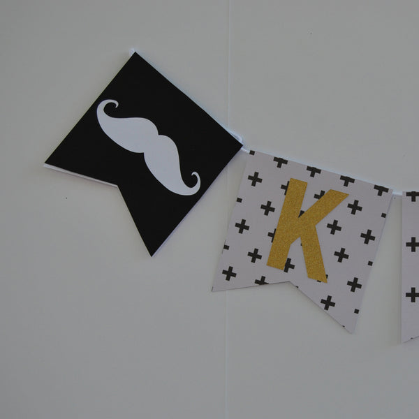 Mustache and Bowtie Banner