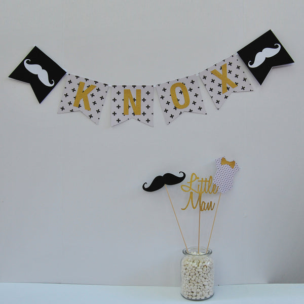 Mustache and Bowtie Banner