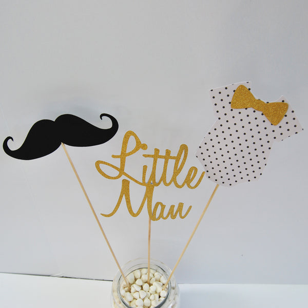 Mustache and Bowtie Centerpiece