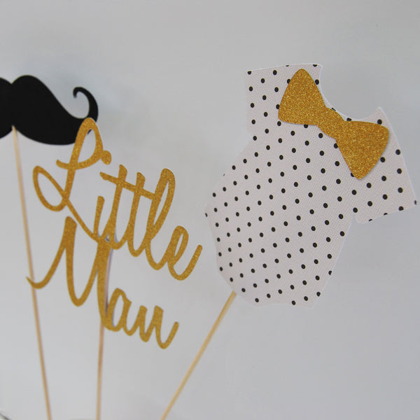 Mustache and Bowtie Centerpiece