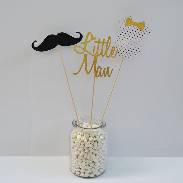 Mustache and Bowtie Centerpiece