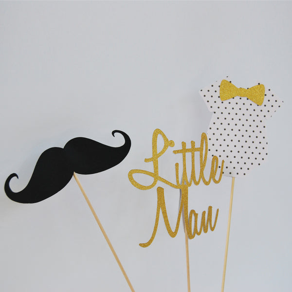 Mustache and Bowtie Centerpiece