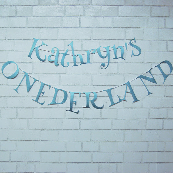 Alice in ONEderland Birthday Banner