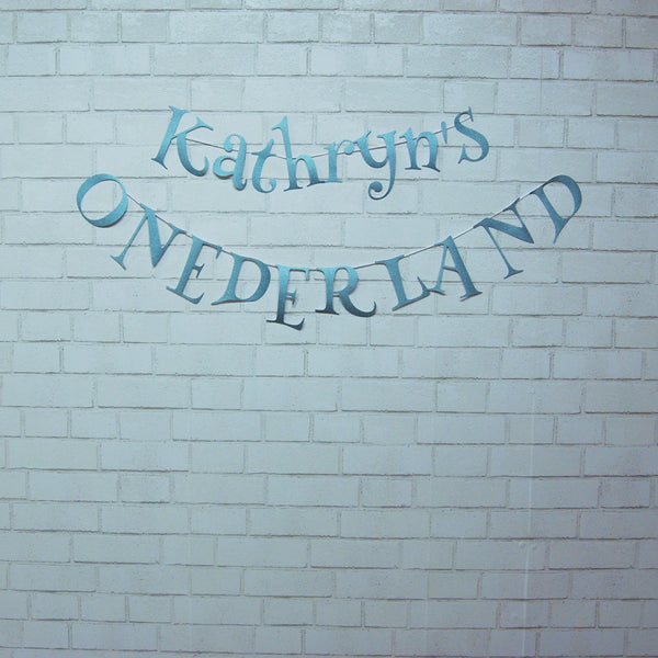 Alice in ONEderland Birthday Banner