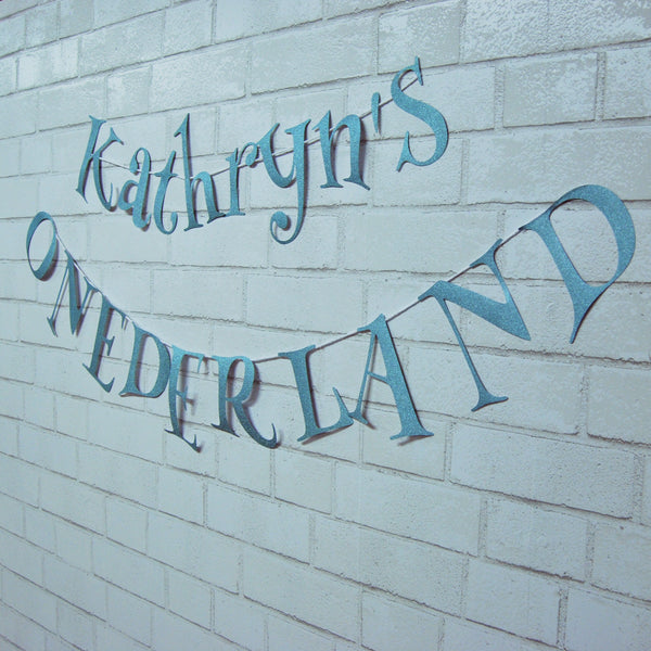 Alice in ONEderland Birthday Banner