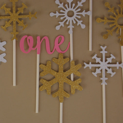 Winter ONEderland Cupcake Toppers