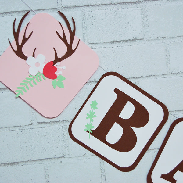 Deer Baby Girl Banner