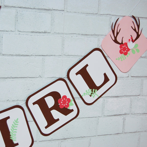 Deer Baby Girl Banner