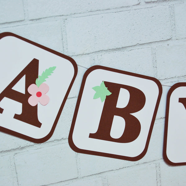 Deer Baby Girl Banner