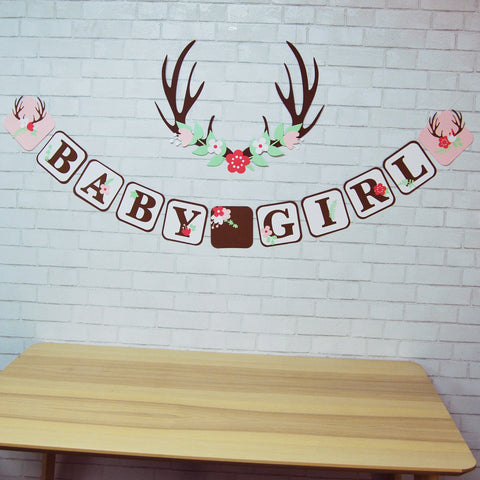 Deer Baby Girl Banner