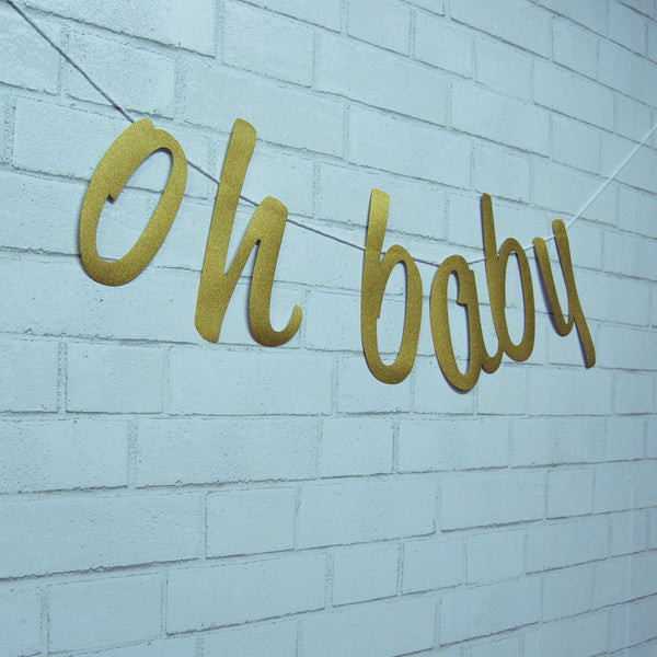 "Oh Baby" Boho Baby Shower Banner