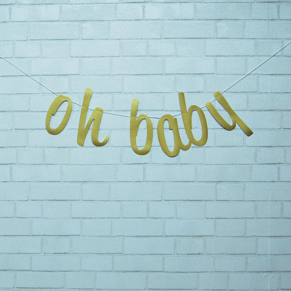 "Oh Baby" Boho Baby Shower Banner
