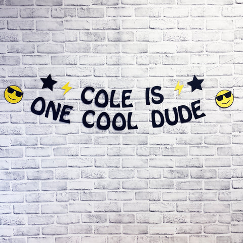 One Cool Dude Birthday Banner