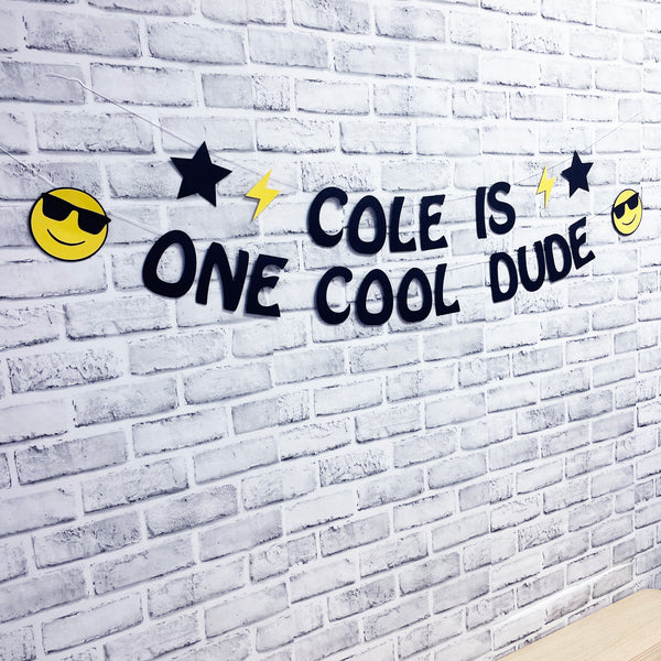 One Cool Dude Birthday Banner