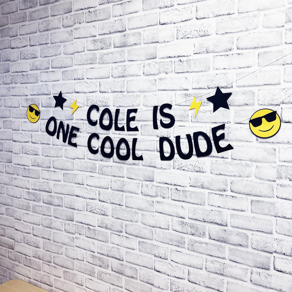 One Cool Dude Birthday Banner