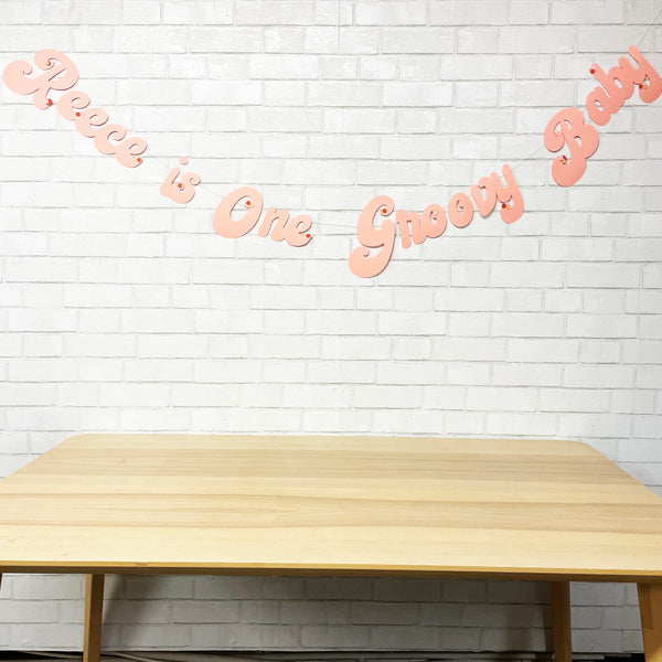 "One Groovy Baby" Banner