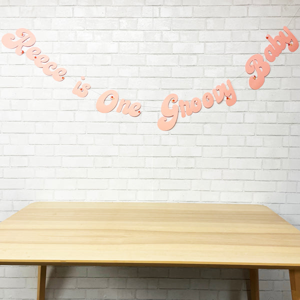 "One Groovy Baby" Banner