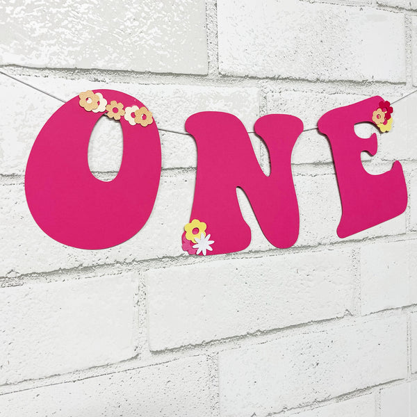 ONE Groovy Baby Highchair Banner