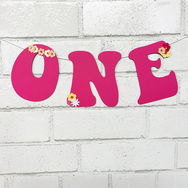 ONE Groovy Baby Highchair Banner