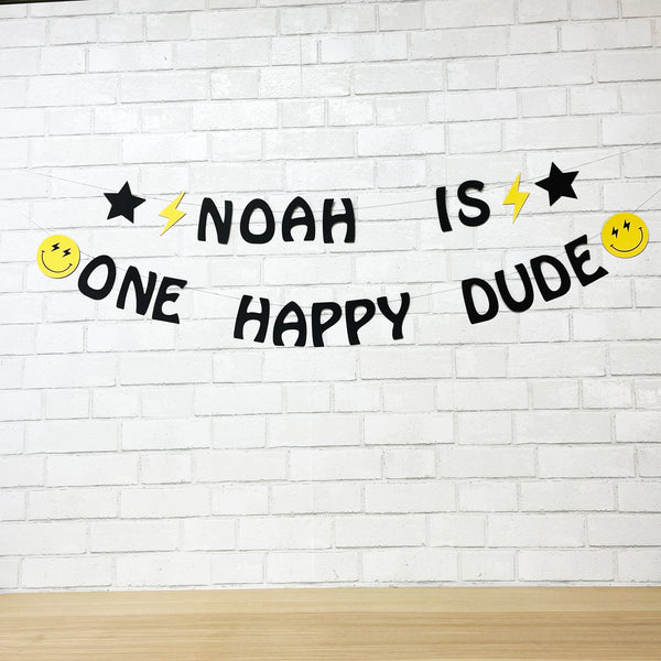 One Happy Dude Birthday Banner