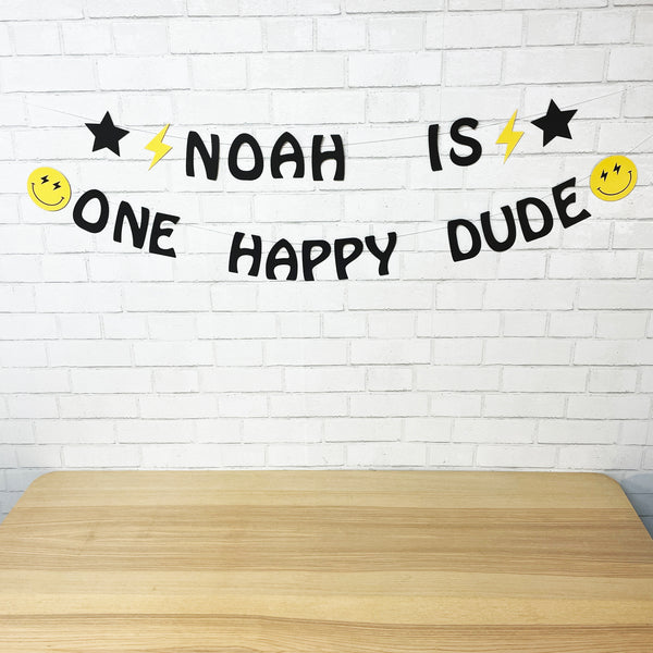 One Happy Dude Birthday Banner