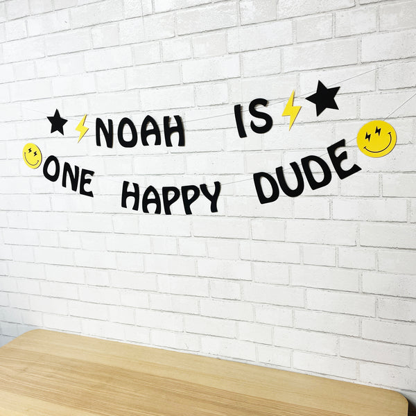 One Happy Dude Birthday Banner