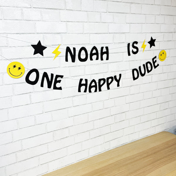 One Happy Dude Birthday Banner