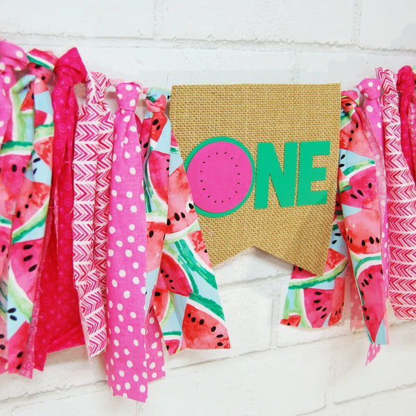 One In A Melon High Chair Banner