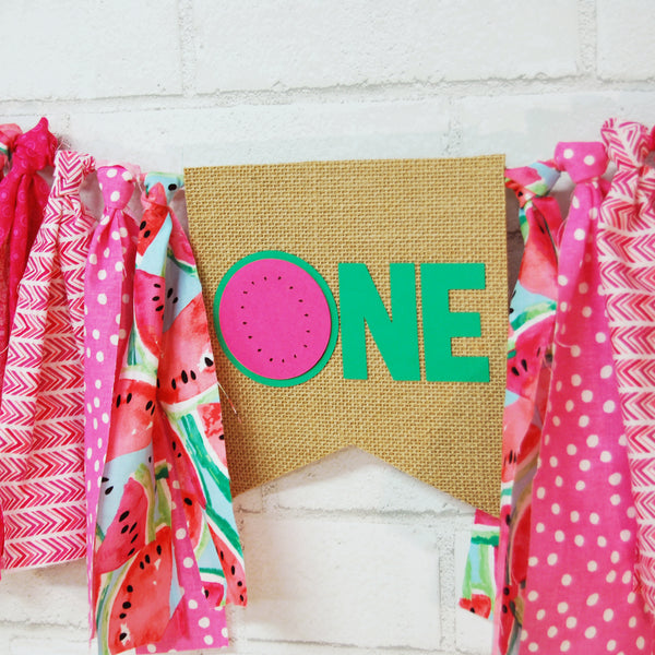 One In A Melon High Chair Banner