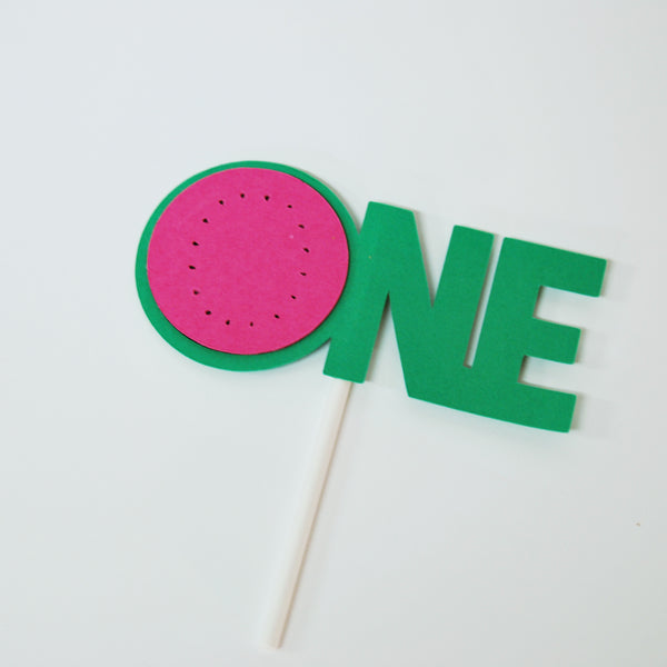One In A Melon Smash Cake Topper
