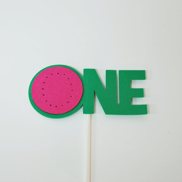 One In A Melon Smash Cake Topper