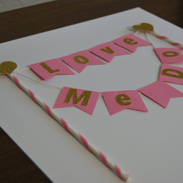 Pink and Gold Cake Topper