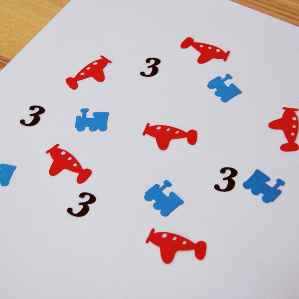 Planes and Trains Confetti