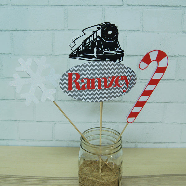 Winter Express Train Centerpiece