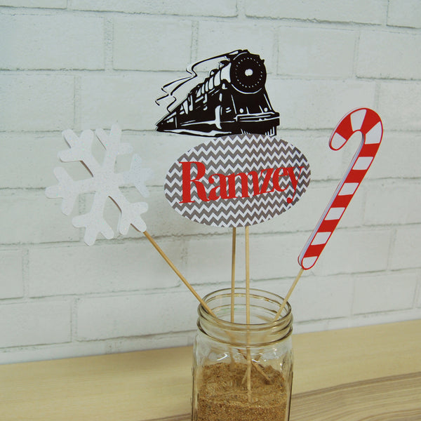 Winter Express Train Centerpiece