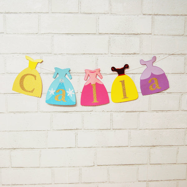 Princess Dress Name Banner