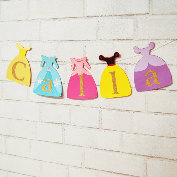 Princess Dress Name Banner