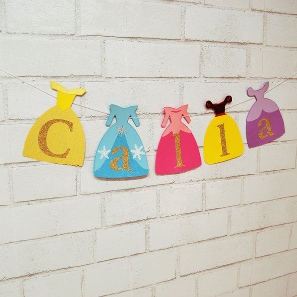 Princess Dress Name Banner