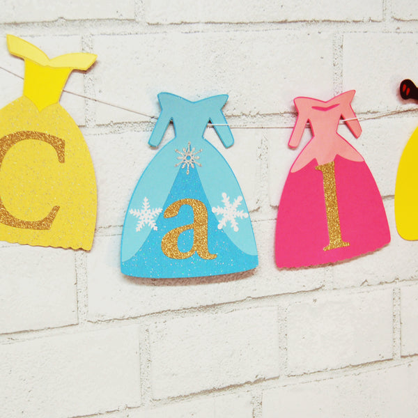 Princess Dress Name Banner