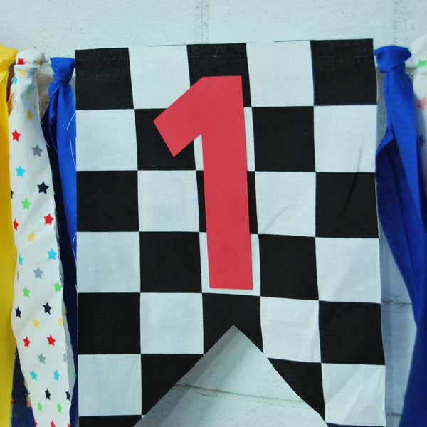 Race Car High Chair Banner