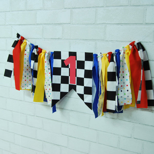 Race Car High Chair Banner