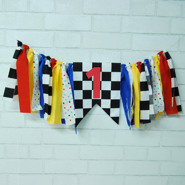 Race Car High Chair Banner