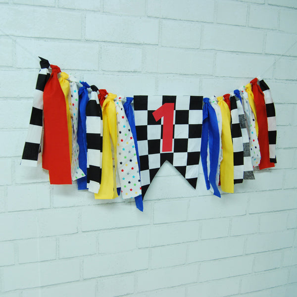 Race Car High Chair Banner