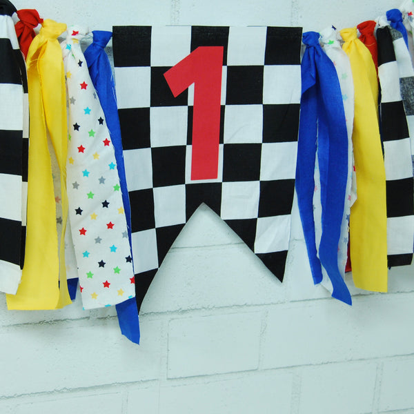 Race Car High Chair Banner