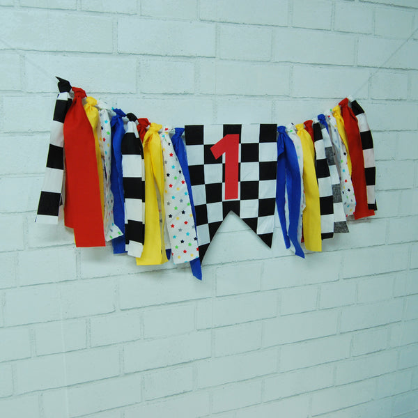Race Car High Chair Banner