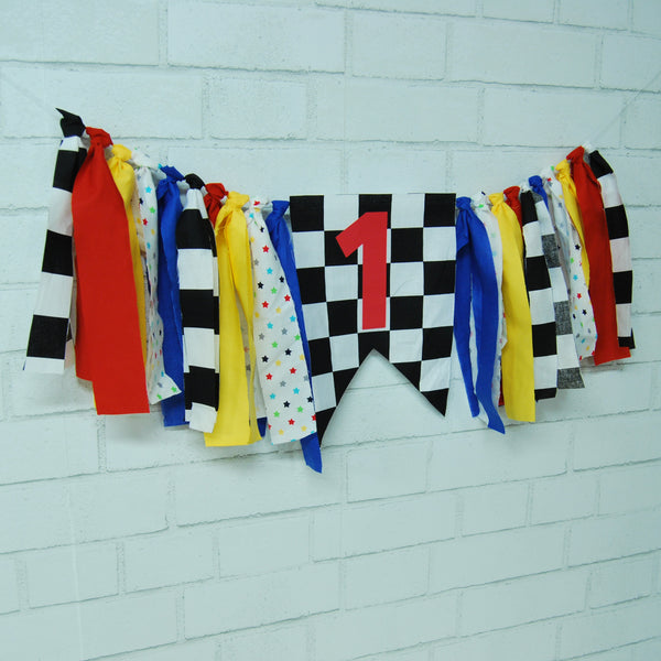 Race Car High Chair Banner