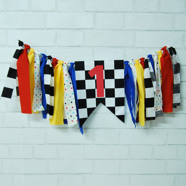 Race Car High Chair Banner