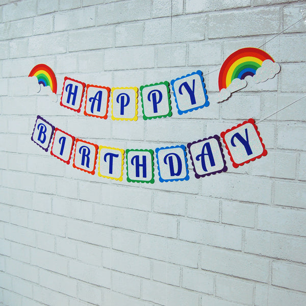 Rainbow Birthday Banner