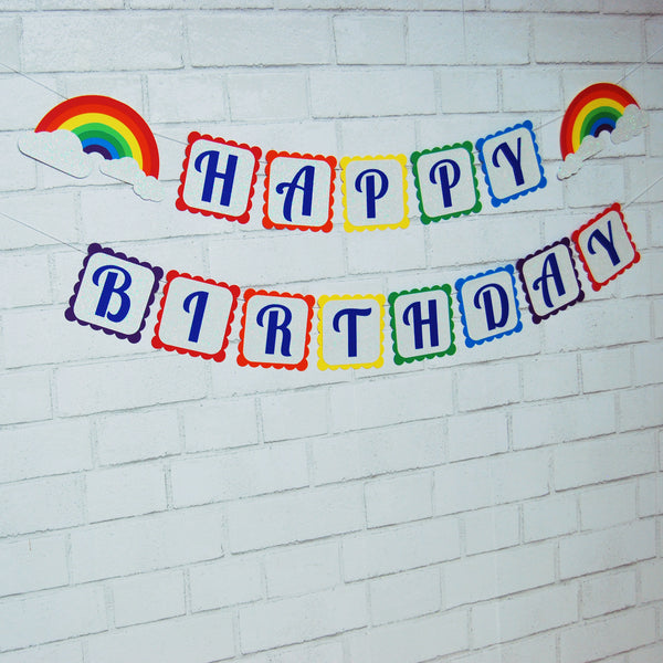 Rainbow Birthday Banner
